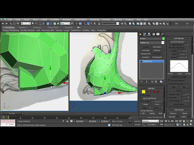 3d q版龍建模
